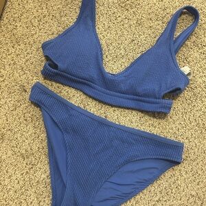 Aerie Crinkle Voop Cutout Bikini Set